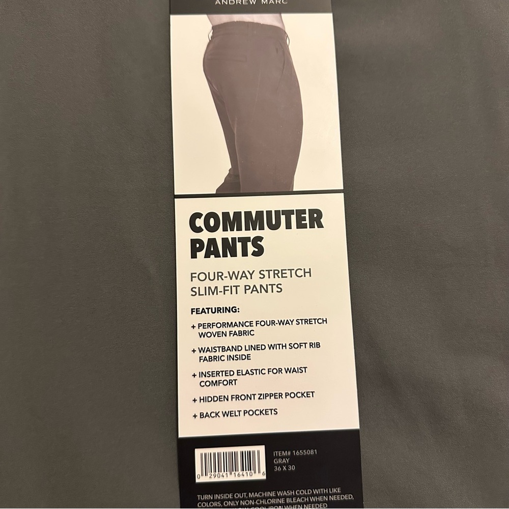 Andrew Marc Gray Commuter Pants 36x30